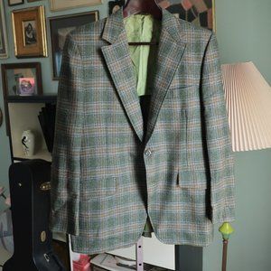 70s vintage plaid sportscoat